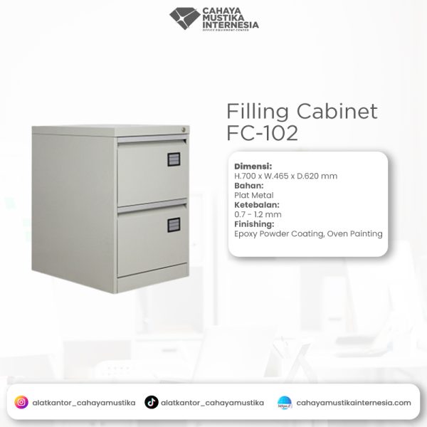 Filling Cabinet Besi FC - 102 (2 Laci)