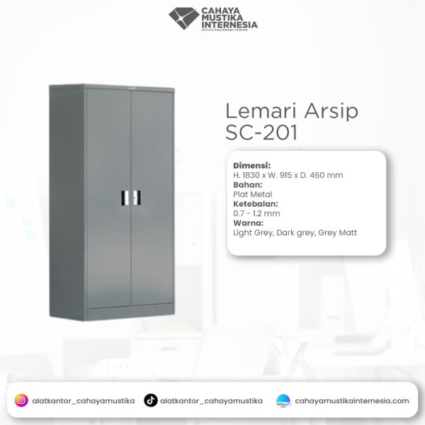 Lemari Arsip Kantor Alba SC - 201 (3 Rak)