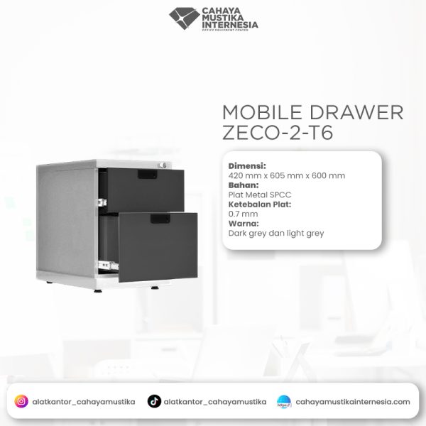 Mobile Drawer 2 Laci Zeco-2-T6