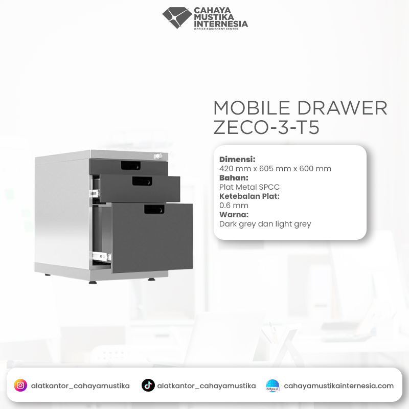 Mobile Drawer 3 Laci Zeco-3-T5