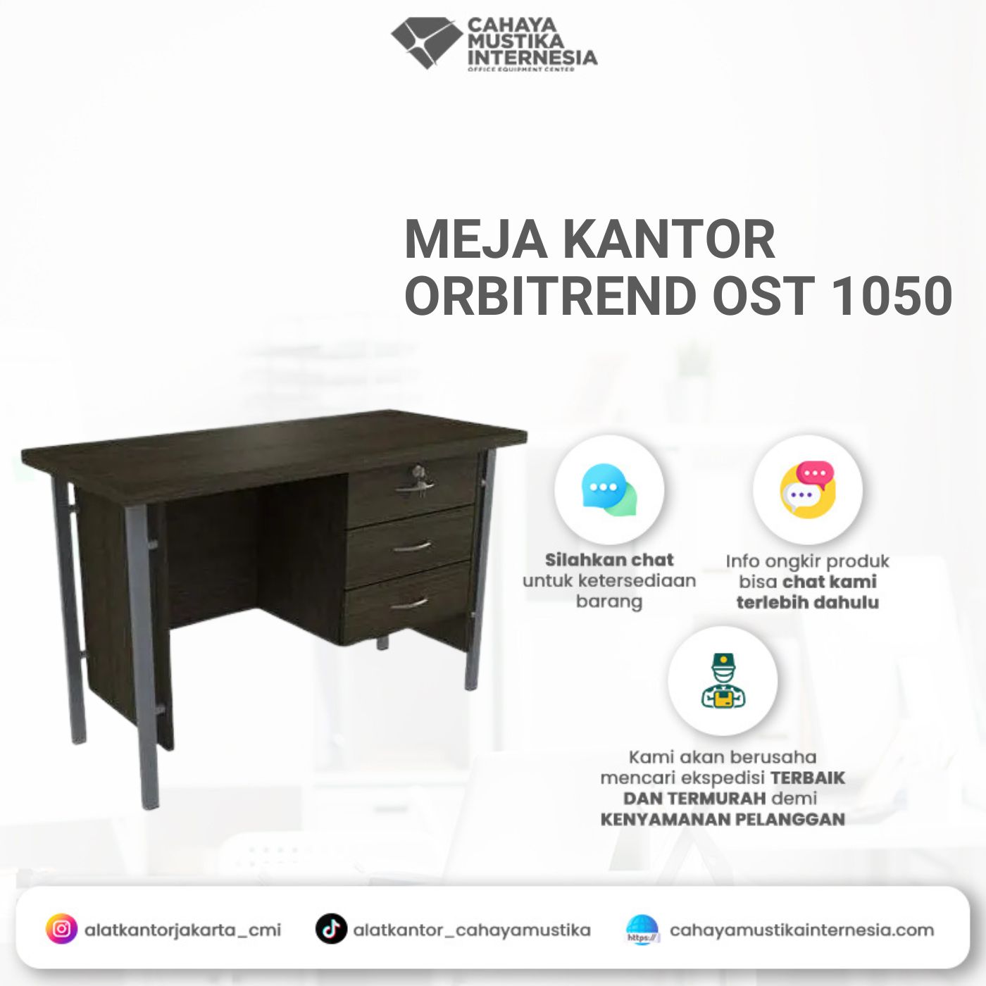 Meja Kantor Samping Orbitrend OST 1050
