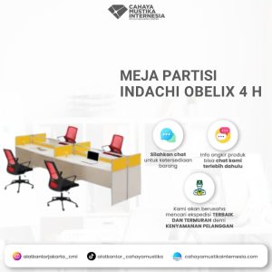 Meja Partisi 4 Orang Indachi Obelix 4 H Custom