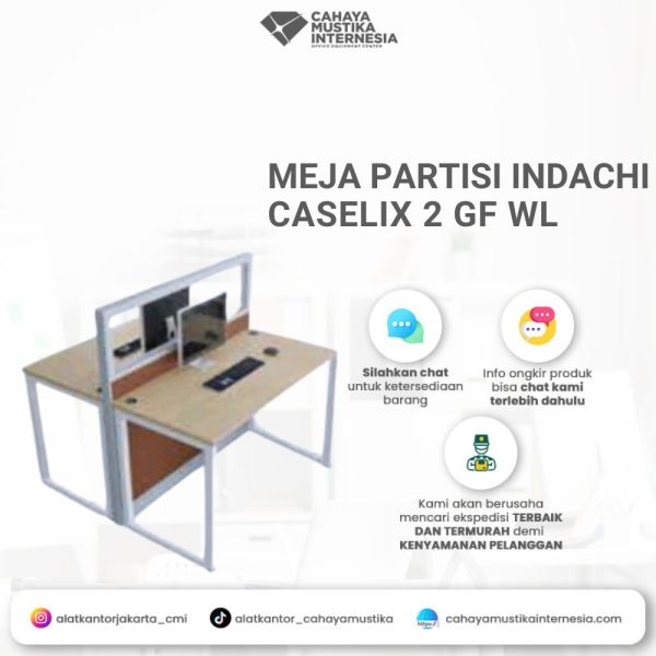 Meja Partisi Indachi Caselix 4 GF WL