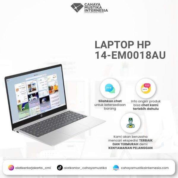 Laptop HP 14-EM0018AU Silver AMD Ryzen 5 7530U