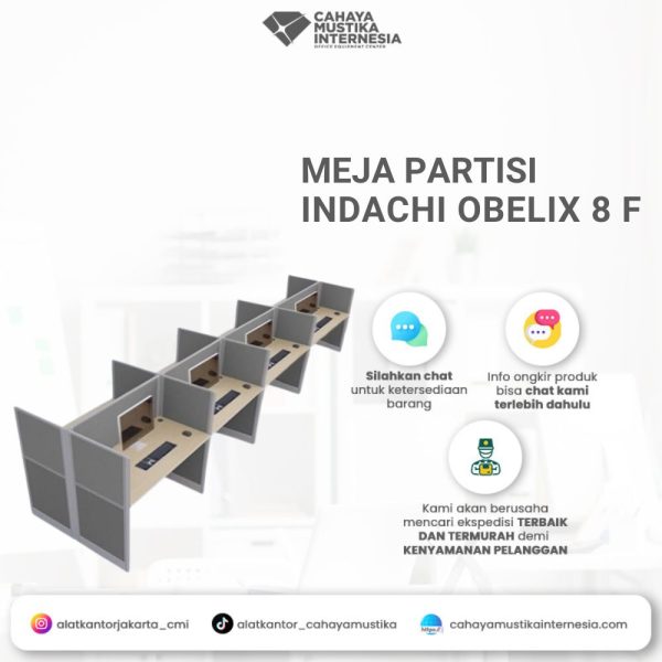 Meja Partisi 8 Orang Indachi Obelix 8 F